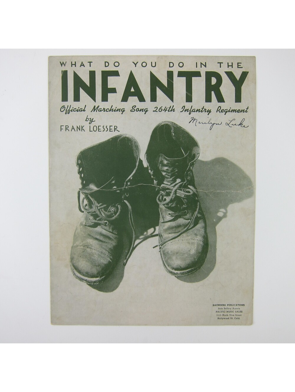Sheet Music What Do You Do In The Infantry March WWII Frank Loesser Vintage 1943